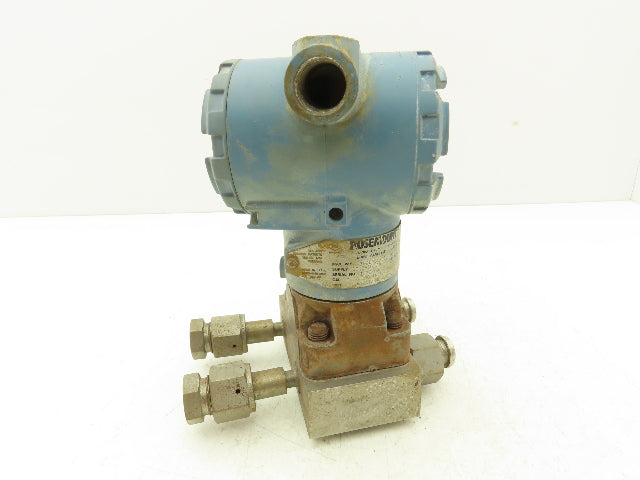 Rosemount 3051 Pressure Transmitter Max WP 3626PSI 10.5-55VDC Output 4-20mA