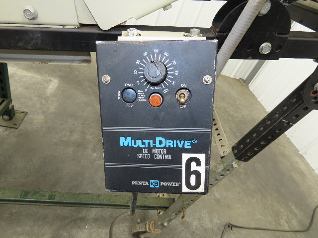 EMI Plastics 23"W x 6'L Incline Cleated Belt Parts Conveyor 17"Bed 115V 1-23FPM