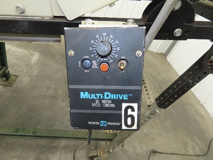 EMI Plastics 23"W x 6'L Incline Cleated Belt Parts Conveyor 17"Bed 115V 1-23FPM