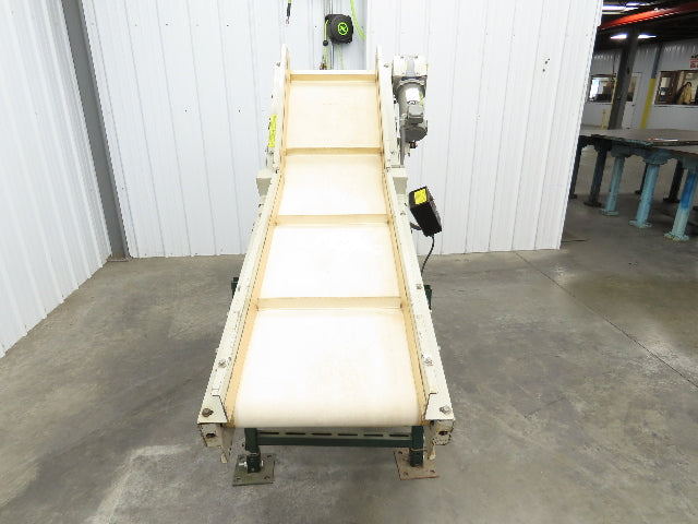 EMI Plastics 23"W x 6'L Incline Cleated Belt Parts Conveyor 17"Bed 115V 1-23FPM