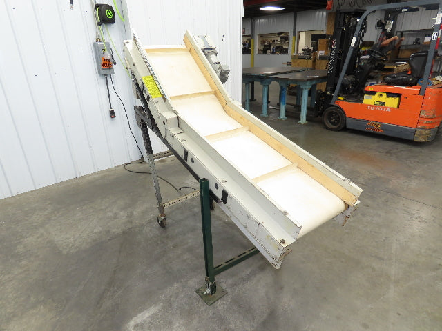 EMI Plastics 23"W x 6'L Incline Cleated Belt Parts Conveyor 17"Bed 115V 1-23FPM