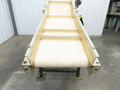 EMI Plastics 23"W x 6'L Incline Cleated Belt Parts Conveyor 17"Bed 115V 1-23FPM