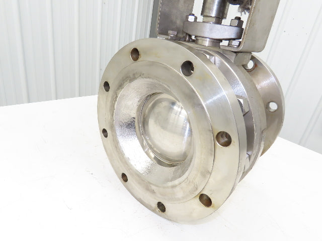 Rencor Controls 8" SS Ball Valve Air Operated Hytork 1370 Actuator Positioner