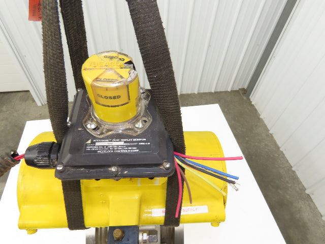 Rencor Controls 8" SS Ball Valve Air Operated Hytork 1370 Actuator Positioner