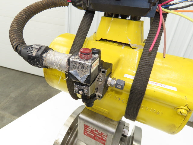 Rencor Controls 8" SS Ball Valve Air Operated Hytork 1370 Actuator Positioner