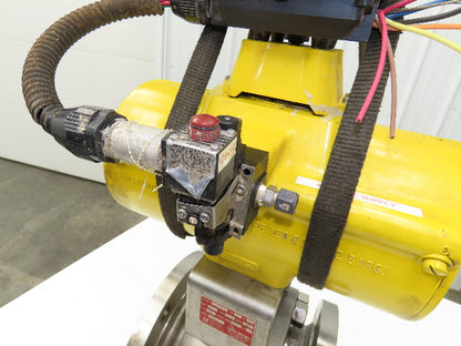 Rencor Controls 8" SS Ball Valve Air Operated Hytork 1370 Actuator Positioner