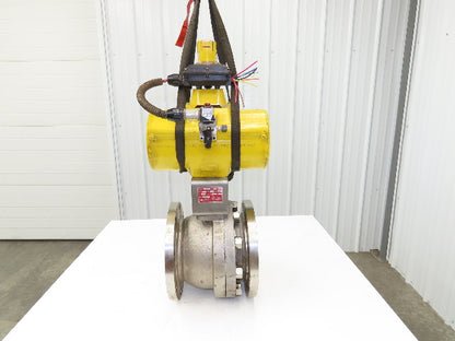 Rencor Controls 8" SS Ball Valve Air Operated Hytork 1370 Actuator Positioner
