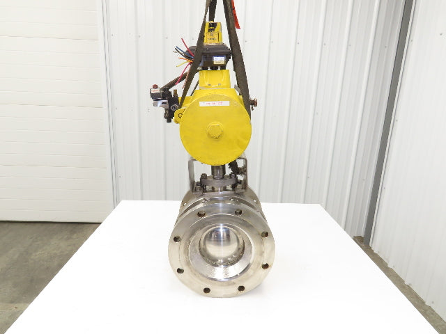Rencor Controls 8" SS Ball Valve Air Operated Hytork 1370 Actuator Positioner