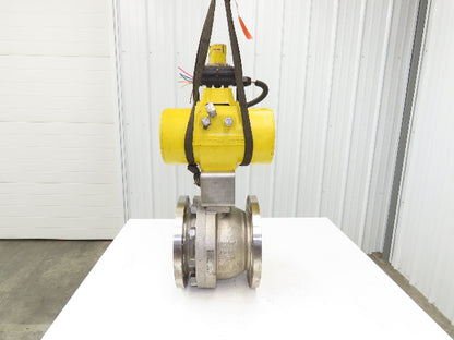 Rencor Controls 8" SS Ball Valve Air Operated Hytork 1370 Actuator Positioner
