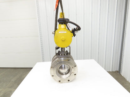 Rencor Controls 8" SS Ball Valve Air Operated Hytork 1370 Actuator Positioner