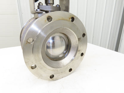 Rencor Controls 8" SS Ball Valve Air Operated Hytork 1370 Actuator Positioner