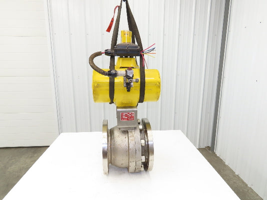 Rencor Controls 8" SS Ball Valve Air Operated Hytork 1370 Actuator Positioner