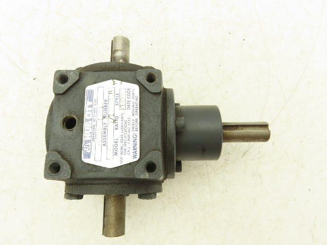 Hub City 0220-21101 Bevel M3 Gearbox Drive 1:1 Ratio 5/8" Dual Shaft AB Style