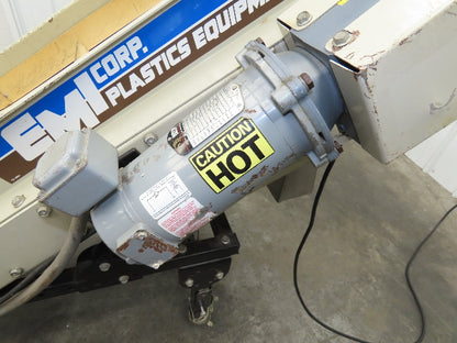EMI Plastics 23"W x 6'L Incline Cleated Belt Parts Conveyor 17"Bed 115V 1-21FPM