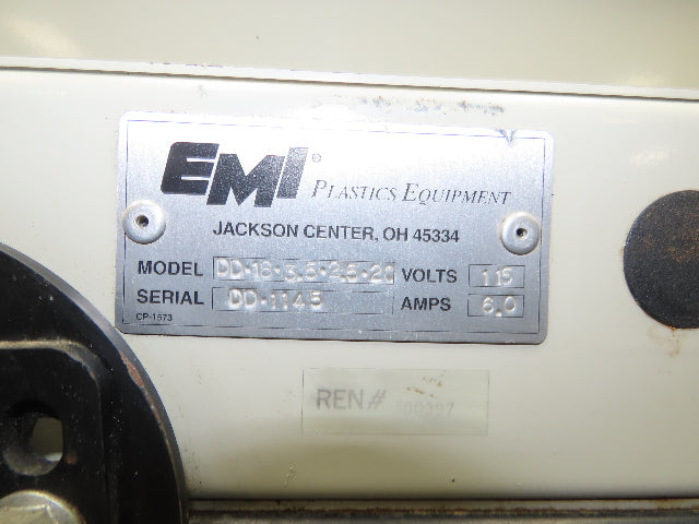 EMI Plastics 23"W x 6'L Incline Cleated Belt Parts Conveyor 17"Bed 115V 1-21FPM