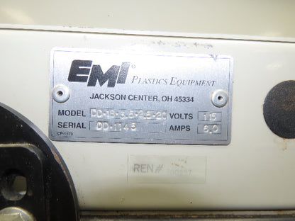 EMI Plastics 23"W x 6'L Incline Cleated Belt Parts Conveyor 17"Bed 115V 1-21FPM