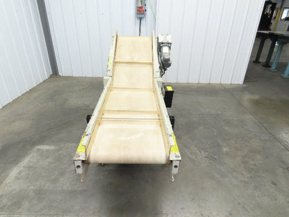EMI Plastics 23"W x 6'L Incline Cleated Belt Parts Conveyor 17"Bed 115V 1-21FPM