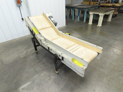 EMI Plastics 23"W x 6'L Incline Cleated Belt Parts Conveyor 17"Bed 115V 1-21FPM