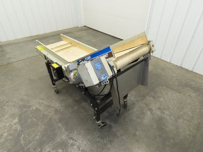 EMI Plastics 23"W x 6'L Incline Cleated Belt Parts Conveyor 17"Bed 115V 1-21FPM