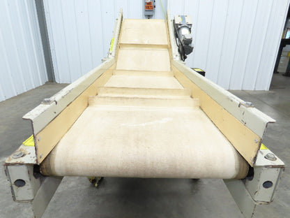 EMI Plastics 23"W x 6'L Incline Cleated Belt Parts Conveyor 17"Bed 115V 1-21FPM