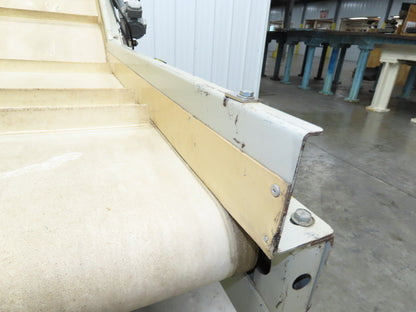 EMI Plastics 23"W x 6'L Incline Cleated Belt Parts Conveyor 17"Bed 115V 1-21FPM