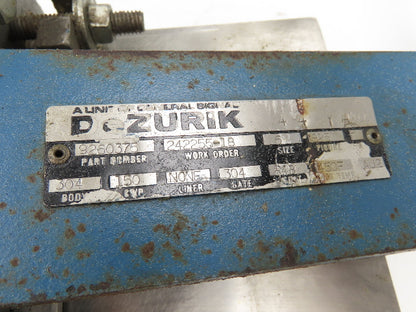 DeZurik 9260375 6" Knife Gate Valve 316 SS Rising Stem Figure 825