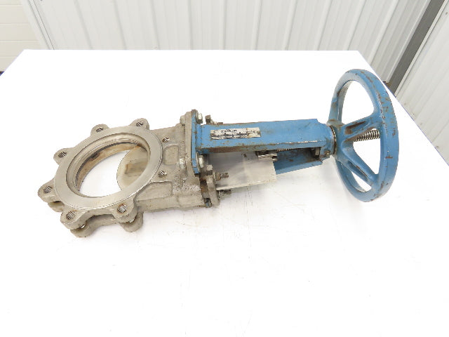 DeZurik 9260375 6" Knife Gate Valve 316 SS Rising Stem Figure 825