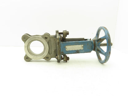 DeZurik 9258997 3" Knife Gate Valve 304 SS Rising Stem Fig. 824