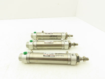 SMC Pneumatic Air Cylinder 32mm Bore Non Rotating 73-105mm Stoke Mixed Lot of 3