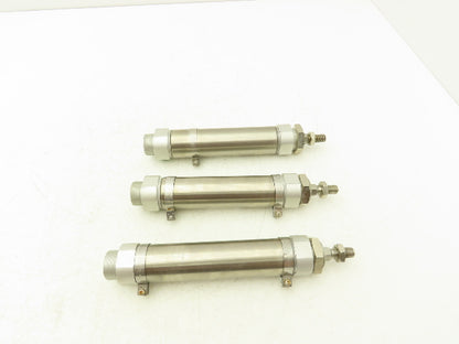 SMC Pneumatic Air Cylinder 32mm Bore Non Rotating 73-105mm Stoke Mixed Lot of 3