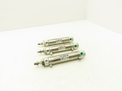 SMC Pneumatic Air Cylinder 32mm Bore Non Rotating 73-105mm Stoke Mixed Lot of 3