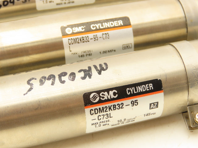 SMC Pneumatic Air Cylinder 32mm Bore Non Rotating 73-105mm Stoke Mixed Lot of 3