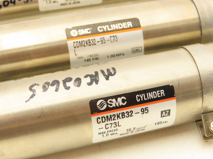 SMC Pneumatic Air Cylinder 32mm Bore Non Rotating 73-105mm Stoke Mixed Lot of 3