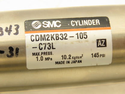 SMC Pneumatic Air Cylinder 32mm Bore Non Rotating 73-105mm Stoke Mixed Lot of 3