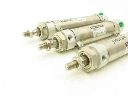 SMC Pneumatic Air Cylinder 32mm Bore Non Rotating 73-105mm Stoke Mixed Lot of 3