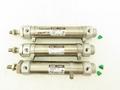 SMC Pneumatic Air Cylinder 32mm Bore Non Rotating 73-105mm Stoke Mixed Lot of 3