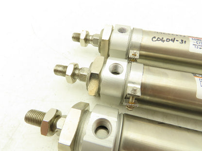 SMC Pneumatic Air Cylinder 32mm Bore Non Rotating 73-105mm Stoke Mixed Lot of 3