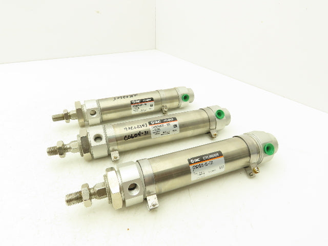 SMC Pneumatic Air Cylinder 32mm Bore Non Rotating 73-105mm Stoke Mixed Lot of 3