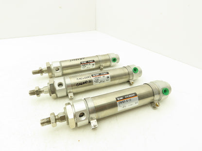 SMC Pneumatic Air Cylinder 32mm Bore Non Rotating 73-105mm Stoke Mixed Lot of 3