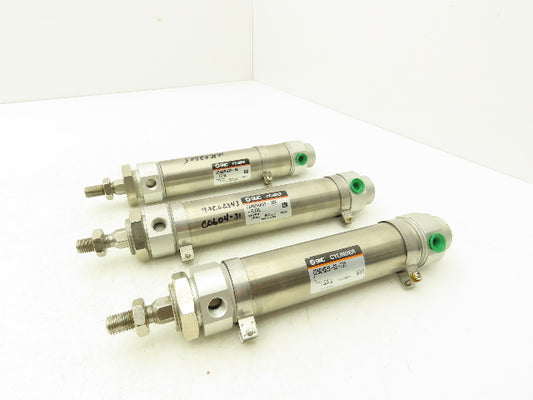 SMC Pneumatic Air Cylinder 32mm Bore Non Rotating 73-105mm Stoke Mixed Lot of 3