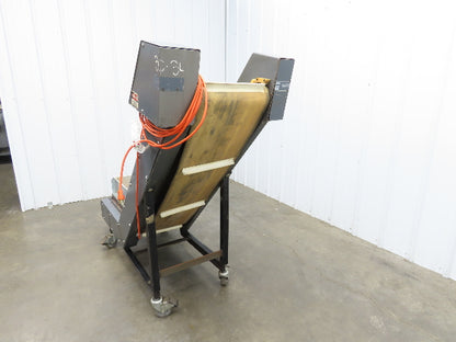 LaRos 19.5"W x 62"L Cleated Belt Incline Parts Conveyor 12"Bed 4-48FPM 115V