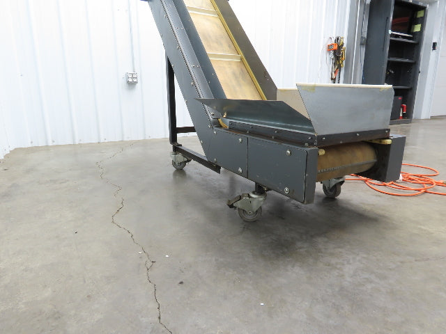 LaRos 19.5"W x 62"L Cleated Belt Incline Parts Conveyor 12"Bed 4-48FPM 115V