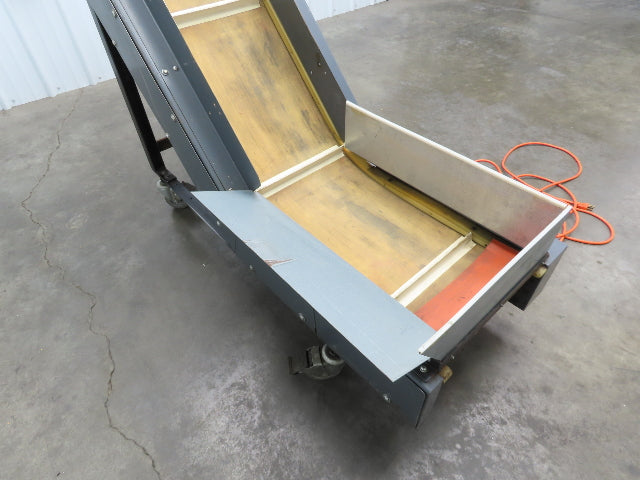 LaRos 19.5"W x 62"L Cleated Belt Incline Parts Conveyor 12"Bed 4-48FPM 115V