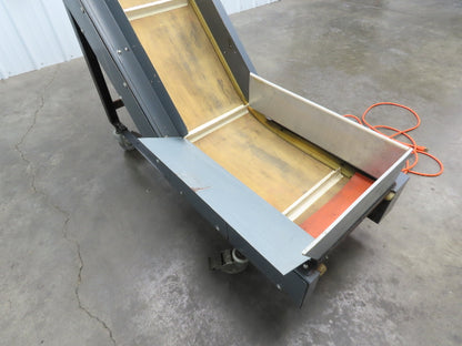 LaRos 19.5"W x 62"L Cleated Belt Incline Parts Conveyor 12"Bed 4-48FPM 115V