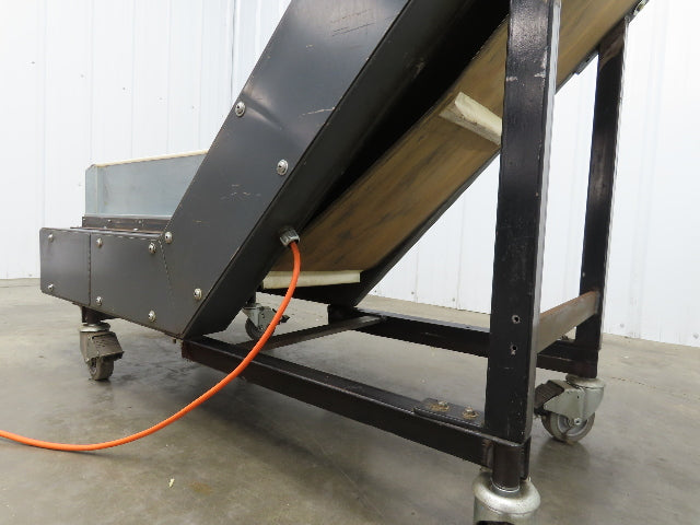 LaRos 19.5"W x 62"L Cleated Belt Incline Parts Conveyor 12"Bed 4-48FPM 115V