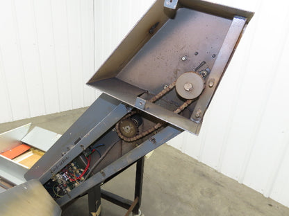 LaRos 19.5"W x 62"L Cleated Belt Incline Parts Conveyor 12"Bed 4-48FPM 115V