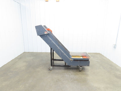 LaRos 19.5"W x 62"L Cleated Belt Incline Parts Conveyor 12"Bed 4-48FPM 115V