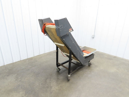 LaRos 19.5"W x 62"L Cleated Belt Incline Parts Conveyor 12"Bed 4-48FPM 115V