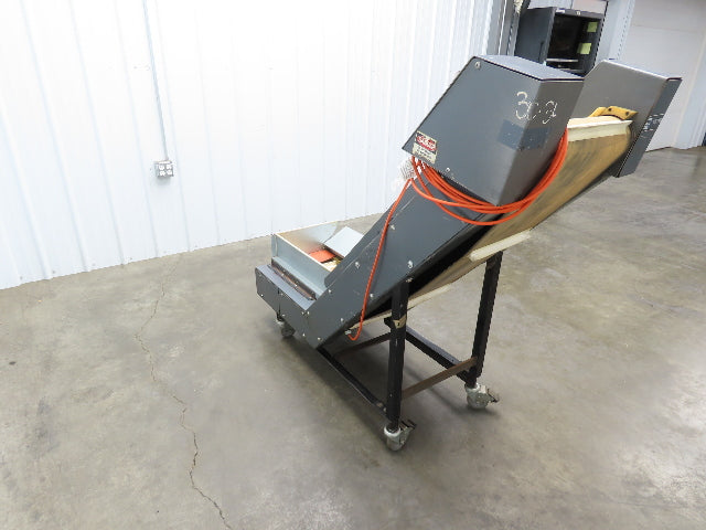LaRos 19.5"W x 62"L Cleated Belt Incline Parts Conveyor 12"Bed 4-48FPM 115V