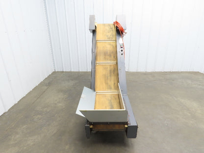 LaRos 19.5"W x 62"L Cleated Belt Incline Parts Conveyor 12"Bed 4-48FPM 115V